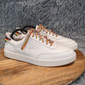 Hush Puppies Men's Charlie Lace up Pride White Low Top Sneakers Size 10